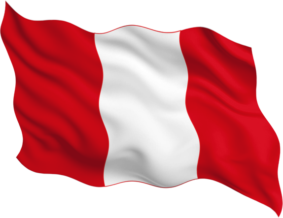 3D Illustration of Wavy Flag of Peru Cutout